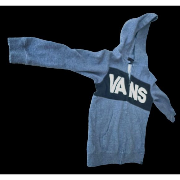Vans Off The  Wall Hoodie Unisex Small Gray Sweatshirt Skakeboard Zip Po… - Picture 3 of 12